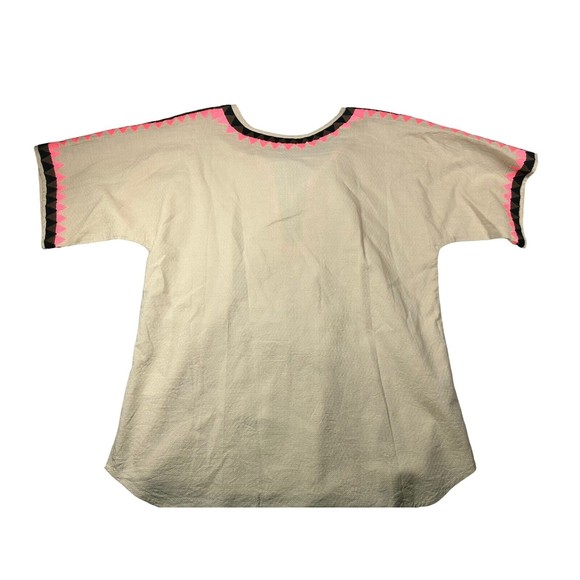 Ivy Jane Triangles Top With Tassels Ivory S pink Black Brown Blouse‎ - Picture 2 of 6